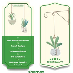 Sharpex  Gold-Coloured Solid Plant Hanger Brackets image 2