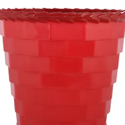 Kuber Industries Red & Maroon  2 Pcs Brick Planters image 2