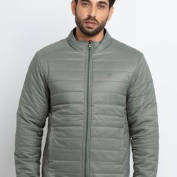 Status Quo Men Olive Green Long Sleeves Mock Neck Puffer Jacket-picture-25