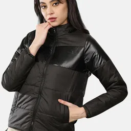 Freehand by The Indian Garage Co Women Black Outdoor Biker Jacket-picture-11