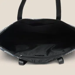 Anouk Blue Printed Structured Tote Bag with Cut Work image 5