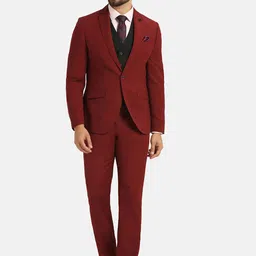 Blackberrys Notched Lapel Single Breasted Three Piece Slim Fit Formal Suit image 5