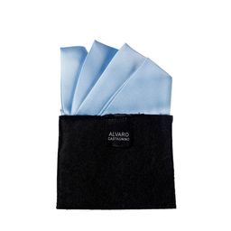 Alvaro Castagnino Men Blue Solid Pre-Stitched Pocket Square-picture-44
