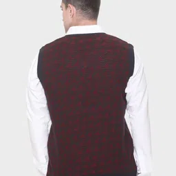 aarbee Men Geometric Sweater Vest image 4