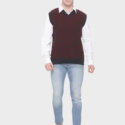 aarbee Men Geometric Sweater Vest image 5