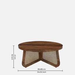 woodsworth from pepperfry Baarn Mango Wood Coffee Table In Rustic Teak Finish image 2