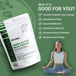Nirvasa Green Coffee Bean Powder,  100 g  Unroasted  image 1