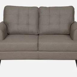 woodsworth from pepperfry Serena Chenille Fabric 2 Seater Sofa In Sandy Brown Colour image 5