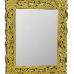 VAS collection home Yellow Textured  Wooden Wall Mirrors-picture-40