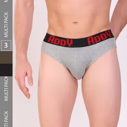 T.T. Men Pack Of 3 Addy Pure Cotton Basic Briefs image 1