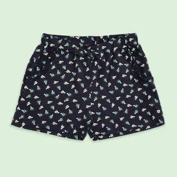 Pantaloons Junior Girls Navy Blue Floral Printed Short-picture-24
