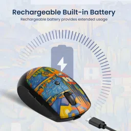 Black Portronics Toad III plus Wireless Mouse Black image 4