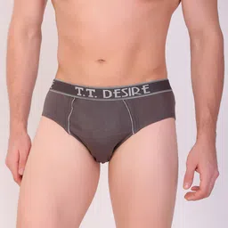 T.T. Men Pack Of 5 Mid-Rise 100% Combed Cotton Desire Basic Briefs image 4