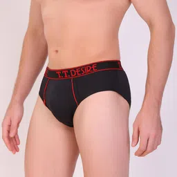 T.T. Men Pack Of 5 Desire Mid-Rise Pure Cotton Basic Briefs image 5