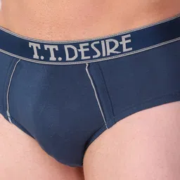 T.T. Men Pack Of 5 Mid-Rise 100% Combed Cotton Desire Basic Briefs image 2