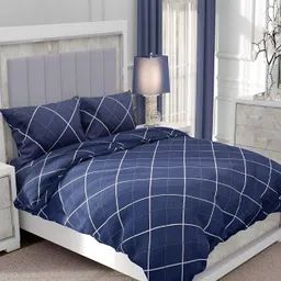 RRC Navy Blue Geometric AC Room 210 GSM Single Bed Comforter image 5