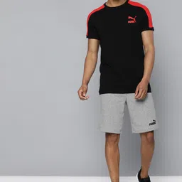 Puma Men Grey Melange Solid Regular Fit ESS 10" Sports Sustainable Shorts image 5