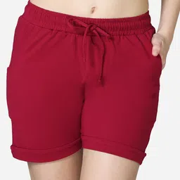 VStar Women Red Lounge Shorts-image-18