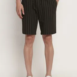 Blackberrys Men Mid-Rise Striped Slim Fit Shorts-picture-40