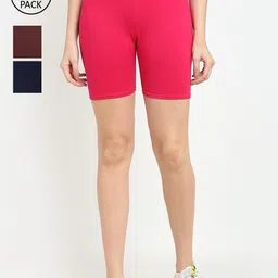 Jinfo Women Pack of 3 Cycling Sports Shorts-picture-14