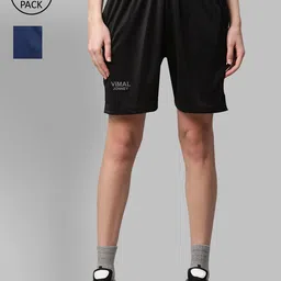 mack jonney VIMAL JONNEY Women Pack Of 2 Sports Shorts-picture-33