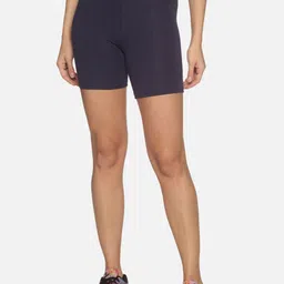 Outflits Women Navy Blue Skinny Fit Cycling Sports Shorts-image-30