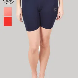 Apraa & Parma Women Pack Of 3 Slim Fit Cycling Sports Shorts-picture-24