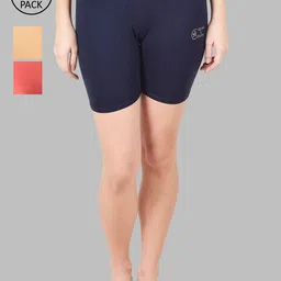 Apraa & Parma Women Pack Of 3 Slim Fit Cycling Sports Shorts-picture-16