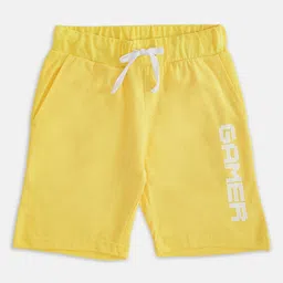 Pantaloons Junior Boys Yellow Solid Shorts-picture-45