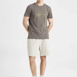 DeFacto Men Mid Rise Pure Cotton Shorts-picture-23