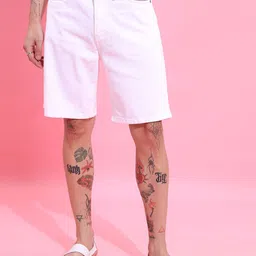 Highlander Men Denim Knee Length Regular Fit Short image 1