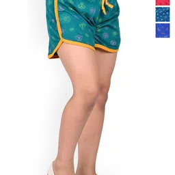 BAESD Girls Pack Of 4 High-Rise Floral Printed Cotton Shorts-picture-42