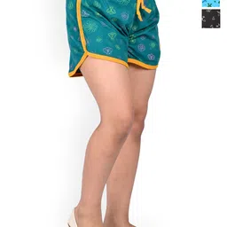 BAESD Girls Pack of 3 Floral Printed High Rise Cotton Shorts-picture-42