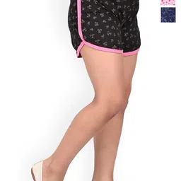 BAESD Girls Pack Of 3 Conversational Printed High-Rise Cotton Hot Pants Shorts-picture-29