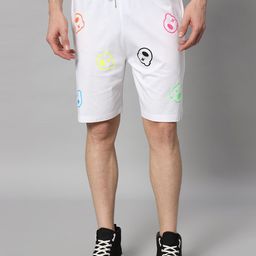 GRIFFEL Men Conversational Printed High Rise Cotton Shorts-picture-9