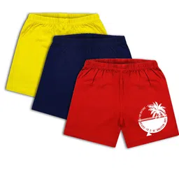 CoolTees4U Boys Pack Of 3 Printed Mid Rise Cotton Shorts-picture-39