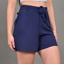 NoBarr Women Mid-Rise Tie Up Shorts-picture-13