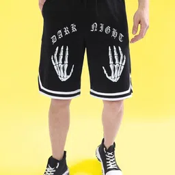 WEARDUDS Men Dark Night Printed Relaxed Fit Pure Cotton Shorts-picture-5
