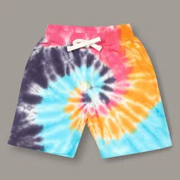 Jumping Joey Boys Tie & Dye Mid-Rise Cotton Shorts-picture-10