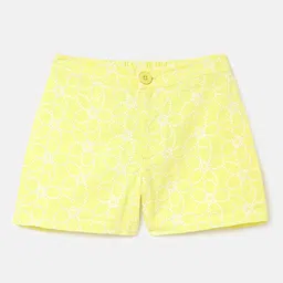 United Colors of Benetton Girls Floral Printed Pure Cotton Shorts-picture-9