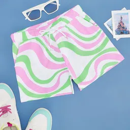 Pantaloons Junior Girls Abstract Printed Mid-Rise Cotton Shorts-image-62
