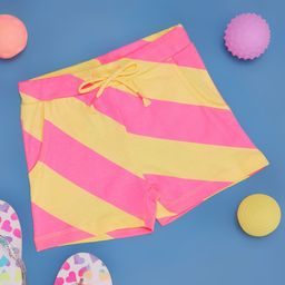Pantaloons Junior Girls Striped Cotton Shorts-picture-13