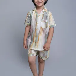 BAESD Boys Printed Pure Cotton Shirt With Shorts-image-4