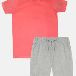 KiddoPanti Boys Round Neck Short Sleeves Pure Cotton T-shirt With Shorts-image-8