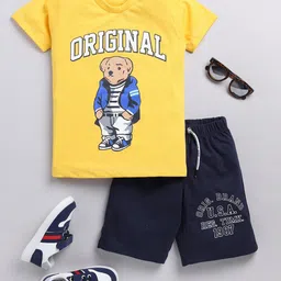 YK Boys Printed Cotton T-shirt with Shorts-picture-36