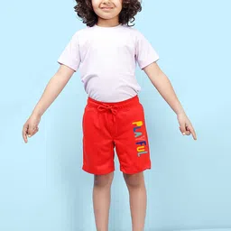 NUSYL Boys Mid-Rise Typography Printed Casual Cotton Shorts-picture-15