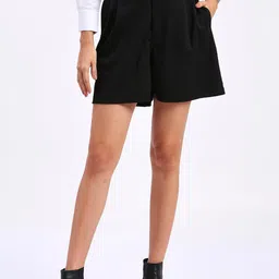 FITHUB Women Loose Fit High-Rise Pleated Shorts-picture-2