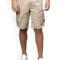 t-base Men Mid Rise Cotton Cargo Shorts-image-81