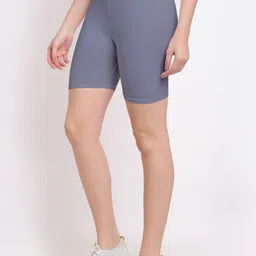 Jinfo Women Grey Cycling Sports Shorts image 4