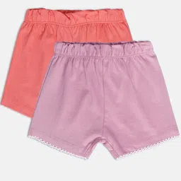 MINI KLUB Girls Pack Of 2 Mid-Rise Pure Cotton Shorts-picture-42
